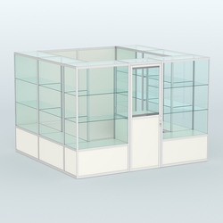 Павильон из профиля пристенный №9б (6,75 кв. м), Белый