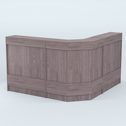 Ресепшен серии ПРАЙМ №5Б угловой, Ясень Анкор темный