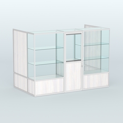 Павильон из профиля пристенный №1б (4,05 кв. м), Ясень Анкор светлый