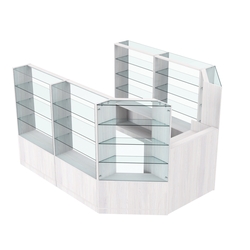 Торговый пристенный островок ГРАЦИЯ №7 (открытый) (5.24 кв.м), Ясень Анкор светлый