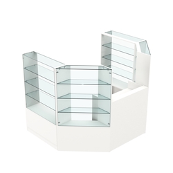 Торговый пристенный островок ГРАЦИЯ №1 (открытый) (3.3 кв.м), Белый