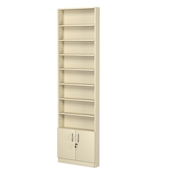 Стеллаж из ДСП с 7-ю полками 100x600 мм серии LEVEL-7 №1 (З/C - ДВП), Крем Вайс