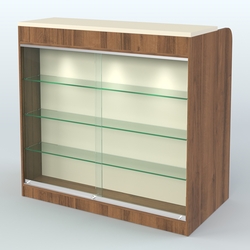 Ресепшен-Лайт №1 (Фасадная стенка - ЛДСП), Орех + Крем Вайс