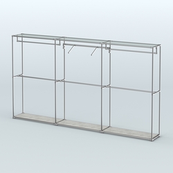 Торговая система ХРОМ без ДСП 3600 мм с поручнями №8, Метрополитан Грей