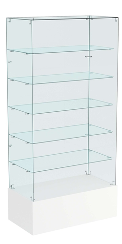 Витрина ИСТРА №609 прямоугольная (З/C - стекло), без дверей, Белый