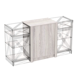 Прилавок из ДСП Модерн №1-КР-900 центральный, Ясень Анкор светлый - U31104