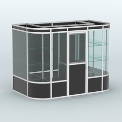 Павильон из профиля пристенный №8а (4,05 кв. м), Черный