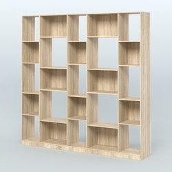 Стеллаж из ДСП серии ЛОФТ №17-1, Дуб Сонома