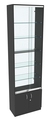 Витрина СЭСП-Z №2-300 (З/C - Стекло) со стеклянными полками и шторками Черный