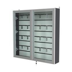 Витрина настенная №4-1Б закрытая с экономпанелью серии Collecto, Антрацит