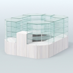 Павильон ИСТРА в центр зала №2 (открытый) (4, 94 кв.м), Ясень Анкор светлый