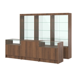 Комплект витрин ЭК-02 и прилавков ЭК-2, Орех