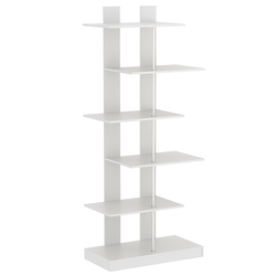 Стеллаж серии КУБ с четырьмя широкими полками №5, Серый