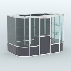 Павильон из профиля пристенный №8б (4,05 кв. м), Антрацит