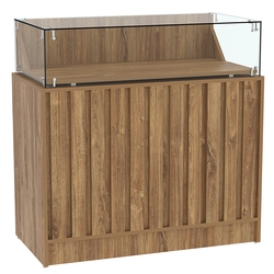 Прилавок серии "Смок" №7, Дуб канзас коричневый Н1113 ST10