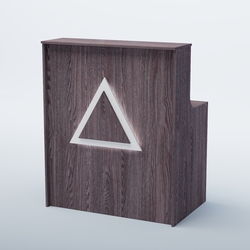 Ресепшен прямоугольный ТРЕУГОЛЬНИК №1, Ясень Анкор темный