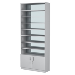 Стеллаж из ДСП с 7-ю полками 300x900 мм серии LEVEL-7 №12-2 (З/C - ЗЕРКАЛО), Серый