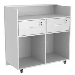 Прилавок ИСТРА под кассу №51 выкатной, Серый