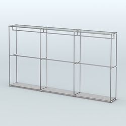 Торговая система ХРОМ без ДСП 3600 мм с поручнями №1, Серый