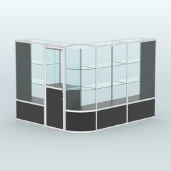 Павильон из профиля угловой №2б (5,5 кв.м), Черный