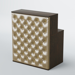 Ресепшен БАРОН №1 (карета золото), Дуб Венге + Экокожа золотистая