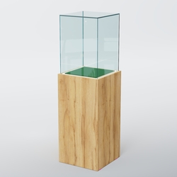 Витрина для музеев "Коллекция" №5А с подсветкой, Дуб Золотистый