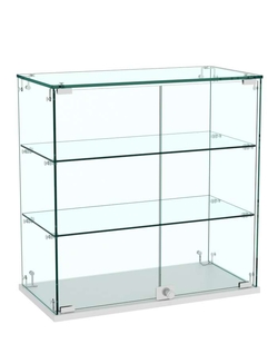 Витрина Истра настольная №20 (прозрачная), Серый