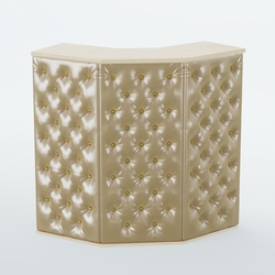 Ресепшен БАРОН №4 (карета золото), Дуб сонома + Экокожа золотистая