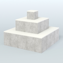 Островок-пирамида квадратный для торговых центров №1, Метрополитан Грей + Белый