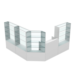 Торговый угловой островок ГРАЦИЯ №3 (открытый) (5.9 кв.м), Серый