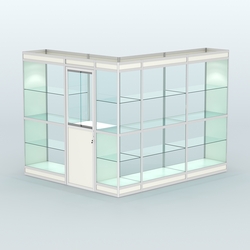 Павильон из профиля угловой №1в (5,5 кв.м), Белый