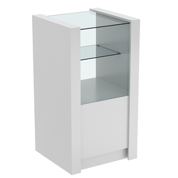 Прилавок из ДСП Модерн №3-600 небольшой с прозрачной полкой, Серый