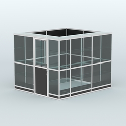 Павильон из профиля угловой №4г (5,5 кв.м), Черный