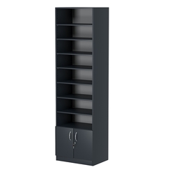 Стеллаж из ДСП с 7-ю полками 400x600 мм серии LEVEL-7 №7 (З/C - ДВП), Антрацит