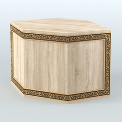 Стол-ресепшен шестигранный серии БАРОККО №3, Дуб сонома