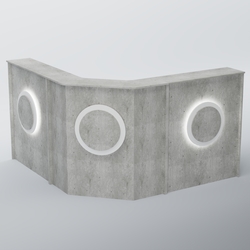 Ресепшен Г-образный КРУГ №3, Метрополитан Грей