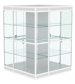 Витрина из профиля островная №3, Серый