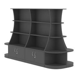  Островной низкий стеллаж ГАРАНТ №3, Черный