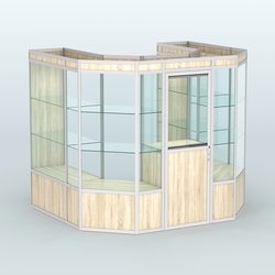 Павильон из профиля пристенный №3а ( 4,32 кв. м), Дуб Сонома