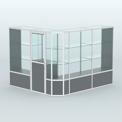 Павильон из профиля угловой №3б (5,5 кв.м), Темно-Серый