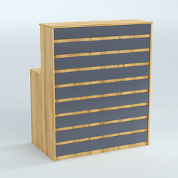 Ресепшен серии ПРАЙМ №1А, Дуб Золотистый и Темно-Серый