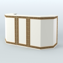 Ресепшен П-образный серии БАРОККО №6, Белый