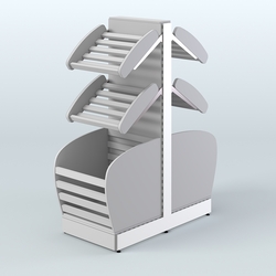 Островной низкий стеллаж для хлеба и выпечки Феникс №5, Серый