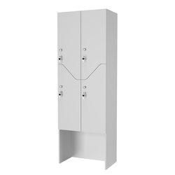Шкаф для раздевалок СТАНДАРТ-Элегия №3-2А, Серый