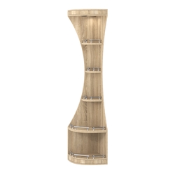 Стеллаж Гарант секторный №1-О с ограничителями, Дуб Сонома