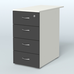 Тумба приставная Прайм, цвет белый, Белый и Черный