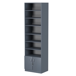 Стеллаж из ДСП с 6-ю полками 400x600 мм серии LEVEL-6 №7 (З/C - ДВП), Темно-Серый