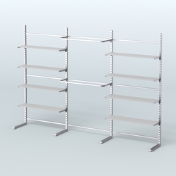 Системы ЭЛЕГАНТ пристенные с полками ДСП и стяжками №5 (3600мм), Серый