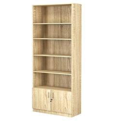 Стеллаж из ДСП с 4-мя полками 350x900 мм серии LEVEL-4 №13 (З/C - ДВП), Дуб Сонома