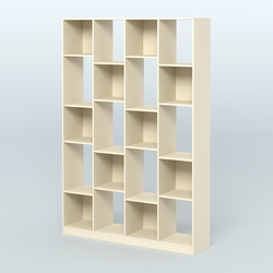 Стеллаж из ДСП серии ЛОФТ №11-1, Крем Вайс